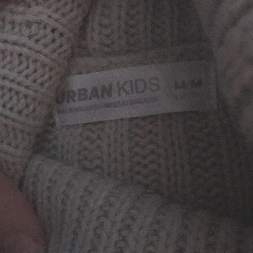 Beige knitted cropped turtle neck sweater. - Picture 3 of 4